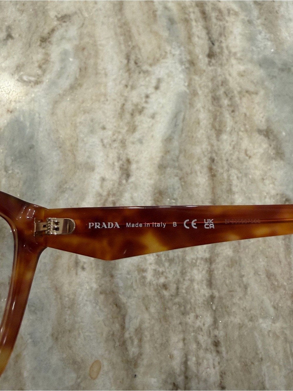 Prada Women's Tortoiseshell Cat-Eye Glasses Frame, model VPR 20Z with brand case - Picture 3 of 9